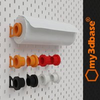 Paper Roll/ Aluminium Foil Holder | Eu Size My3Dbase Compatible With Skadis Pegboard von my3dbase