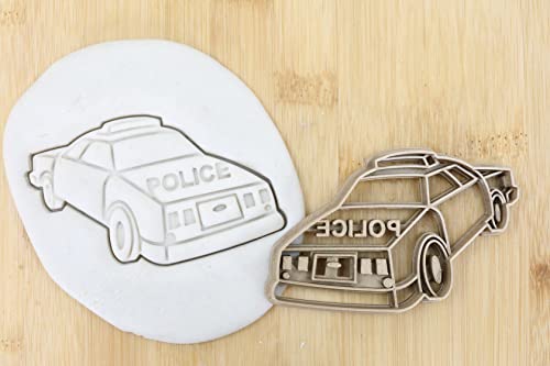 Polizeiauto Cookie Cutter Fondant Keksstempel/Ausstechform Keksausstecher Plätzchen ca. 8cm von my3dbase