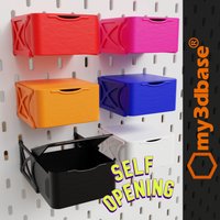 Pull & Open Storage Box For Skadis Pegboard von my3dbase