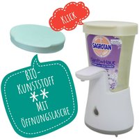 Set 2 in 1 Selbstklebende Und Schraubbare Wandhalterung+Auslaufsicherer Nachfülldeckel Mit Lasche Für Sagrotan Seifenspender No Touch von my3dbase