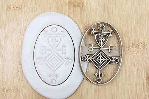 Vegvísir Wikinger Symbole Liebe Rune Cookie Cutter Fondant Keksstempel/Ausstechform Keksausstecher Plätzchen ca. 8cm von my3dbase