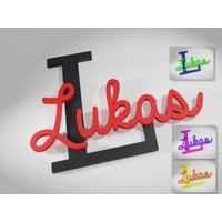xl Door Sign/Deco Personalized With Capitalized First Letter & Name Letters Incl. Double Side Tape von my3dbase