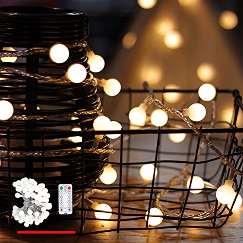 Lichterkette, von myCozyLite®, LED Lichterkette mit Timer, Globe, Wasserdicht Stecker und Kabeldose, Weihnachtsbaum Deko (LED Globe Light Pack mit Fernbedienung) von myCozyLite
