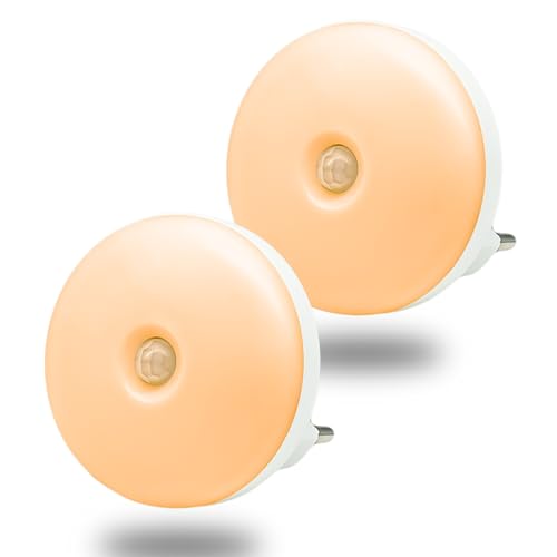 LED Nachtlicht mit Bewegungsmelder Bernstein, Nachtlicht Steckdose Bewegungsaktive Sensor, für Badezimmer, Schlafzimmer, Küche, Flur, Klein und Schlank, Energieeffizient, Kompatibel, Rund, 2er Pack LED Nachtlicht mit Bewegungsmelder Bernstein, Nachtlicht Steckdose Bewegungsaktive Sensor, für Badezimmer, Schlafzimmer, Küche, Flur, Klein und Schlank, Energieeffizient, Kompatibel, Rund, 2er Pack von myCozyLite
