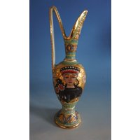 Gialetti Deruta Italy Vase Mosaikvase Keramik Mosaik Henkelvase Amphorenvase Vintage Large | F024-1436 von myDecoWorld24