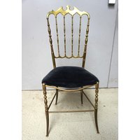 Vintage Design Chiavari Stuhl Messingstuhl Messing Chair Italien Italy 60Er | F025-740 von myDecoWorld24