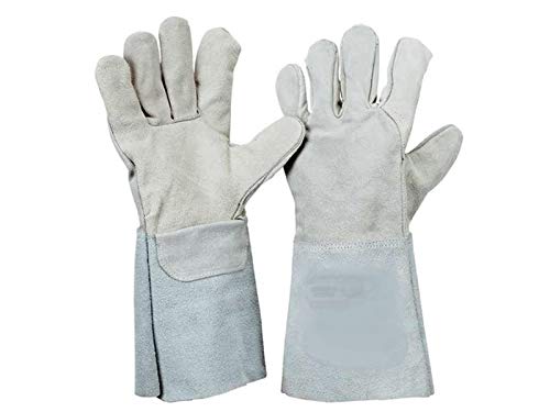 12 Paar 5-Finger Spaltleder Handschuhe Rindspaltleder Arbeitshandschuhe von myMAW