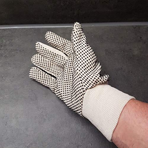 myMAW 12 Paar Arbeitshandschuhe Strick mit Noppen Gartenhandschuhe Baumwoll-Handschuhe von myMAW