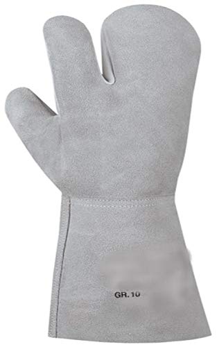 myMAW 12 Paar Schweißerhandschuhe 3-Finger Gr. 10 XL Schutzhandschuhe Rind-Leder von myMAW