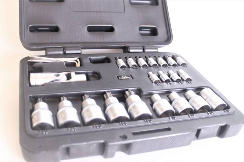 myMAW Bit- und Steckschlüsselset BTW Steckschlüssel-Satz 24-teilig 1/4" & 1/2" Antrieb Innen Außen von myMAW