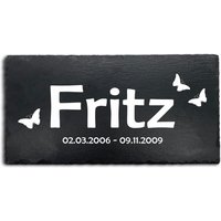 12 X 5 cm Gedenktafel Für Tiere Schiefertafel Inkl. Gravur Als Gedenkstein Personalisiert Mit Wunschtext Grabschmuck von myPaddiX
