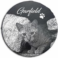 20 X cm Runde Gedenktafel Für Tiere Inkl. Gravur Als Gedenkstein Personalisiert Mit Foto Und Wunschtext Grabschmuck von myPaddiX