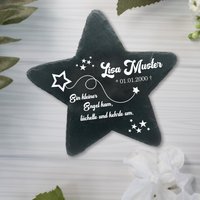 25 X cm Schieferstern Inkl. Gravur Für Sternenkinder Als Gedenkstein Mit Tollen Motiven Grabschmuck, Sternform von myPaddiX