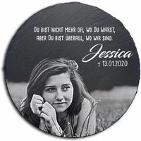 Runde Schiefertafel Inkl. Gravur Als Gedenkstein Personalisiert Mit Foto Und Wunschtext Grabschmuck in Verschiedene Größen Runde Schiefertafel Inkl. Gravur Als Gedenkstein Personalisiert Mit Foto Und Wunschtext Grabschmuck in Verschiedene Größen von myPaddiX