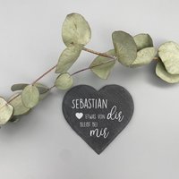 Schieferherz Inkl. Gravur Als Gedenkstein Personalisiert Mit Namen Grabschmuck von myPaddiX