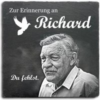 Schiefertafel Inkl. Gravur Als Gedenkstein Personalisiert Mit Foto Und Wunschtext Grabschmuck in Verschiedene Größen von myPaddiX