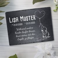 Schiefertafel Inkl. Gravur Für Sternenkinder Als Gedenkstein Mit Tollen Motiven Grabschmuck, Verschiedene Größen von myPaddiX