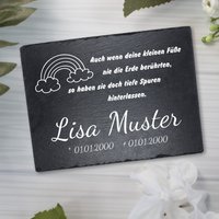 Schiefertafel Inkl. Gravur Für Sternenkinder Als Gedenkstein Mit Tollen Motiven Grabschmuck, Verschiedene Größen von myPaddiX