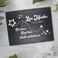 Schiefertafel Inkl. Gravur Für Sternenkinder Als Gedenkstein Mit Tollen Motiven Grabschmuck, Verschiedene Größen von myPaddiX