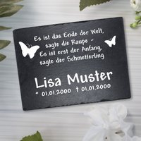 Schiefertafel Inkl. Gravur Für Sternenkinder Als Gedenkstein Mit Tollen Motiven Grabschmuck, Verschiedene Größen von myPaddiX