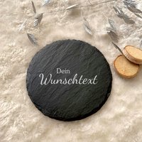 Schiefertafel Rund Personalisiert Mit Wunschtext | Verschiedene Größen Wetterfest von myPaddiX