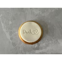 Fondantstempel Danke | Mit Herz von myPrintiverse
