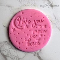 Fondantstempel | Love You To The Moon & Back von myPrintiverse