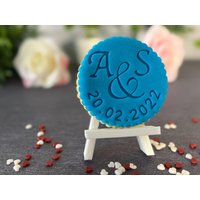 Personalisierter Fondantstempel Hochzeit | Verlobung Gastgeschenk Personalisierter Fondantstempel Hochzeit | Verlobung Gastgeschenk von myPrintiverse