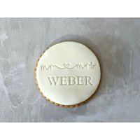 Personalisierter Fondantstempel Mr & Mrs Hochzeit | Verlobung Jahrestag von myPrintiverse