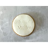Personalisierter Fondantstempel Mr & Mrs Hochzeit | Verlobung Jahrestag von myPrintiverse