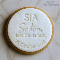Personalisierter Fondantstempel | Schön Dass Du Da Bist. Hochzeit Gastgeschenk von myPrintiverse