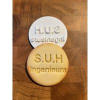 Personalisierter Keks - Und Fondantstempel | Firmenname Individueller Text Logo von myPrintiverse
