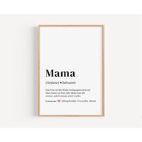 Mama Definition Personalisiert Mit Namen, Spruch Und Synonymen | Poster Geschenk Für Muttertag, Geburtstag, Jahrestag Geburt von myPrintyDE
