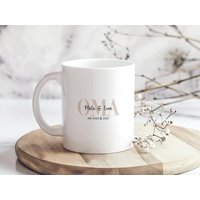 Personalisierte Oma Tasse Mit Namen & Jahreszahlen - Geschenk Für Oma Enkelkinder Keramiktasse Geburtstag Muttertag von myPrintyDE