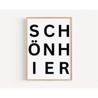 Schön Hier Typografie Poster | White Edition Inspirierende Wanddekoration Spruch Print Digitale Datei Mit Rahmen Schön Hier Typografie Poster | White Edition Inspirierende Wanddekoration Spruch Print Digitale Datei Mit Rahmen von myPrintyDE