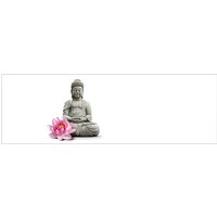 mySPOTTI Badrückwand »Buddha«, BxH:140 cm x 45 cm, weiß von mySPOTTI