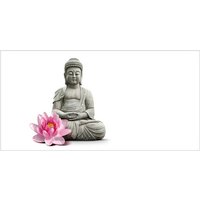 mySPOTTI Badrückwand »Buddha«, BxH:90 cm x 45 cm, weiß von mySPOTTI