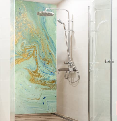 mySPOTTi Fresh - Selbstklebende Duschrückwand zum Aufkleben aus hochwertigem Material. Einfache Montage (100 x 210 cm, Evelia) von mySPOTTi