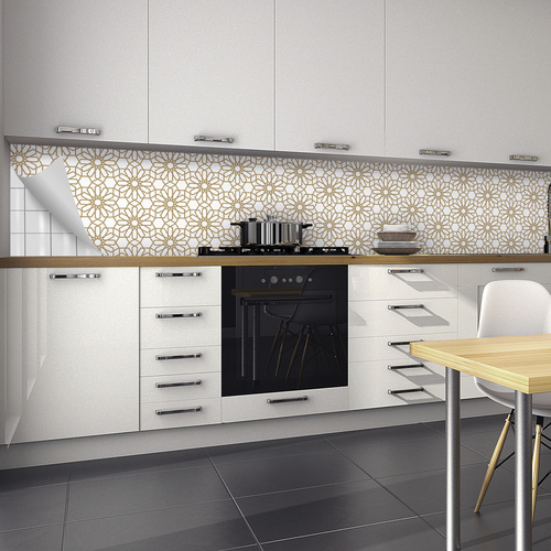 mySPOTTI Küchenrückwand-Panel »fixy«, weiß/beige - weiss von mySPOTTI