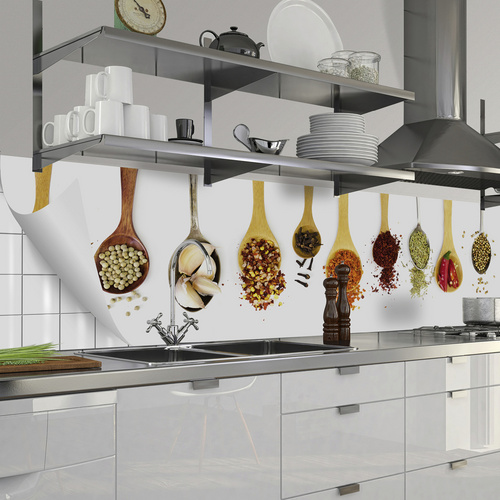 mySPOTTI Küchenrückwand-Panel »fixy«, weiß/beige/braun/rot von mySPOTTI