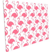 mySPOTTI Mini-Spritzschutz »Flamingo Pattern white«, Aluverbund, Flamingo von mySPOTTI