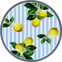 mySPOTTI Tischset »Fortuna«, rund, Kunstleder, blau/weiß/gelb - bunt von mySPOTTI