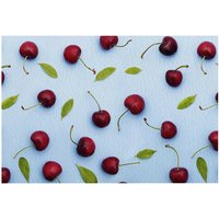 mySPOTTI Tischset »Funny Cherry«, rechteckig, Kunstleder, blau/rot - bunt von mySPOTTI