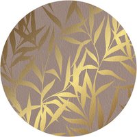 mySPOTTI Tischset »Kya«, rund, Kunstleder, beige/goldfarben von mySPOTTI