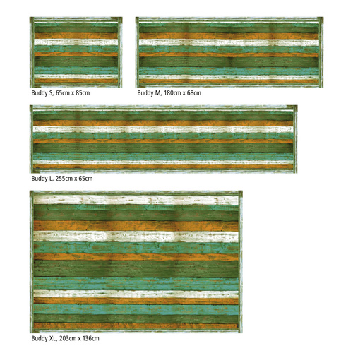 mySPOTTI Vinyl Teppich »Jannis«, BxL:180 cm x 68 cm, grün|weiß|orange von mySPOTTI