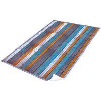 mySPOTTI Vinyl Teppich »Morice«, BxL:203 cm x 136 cm, blau|weiß|orange von mySPOTTI