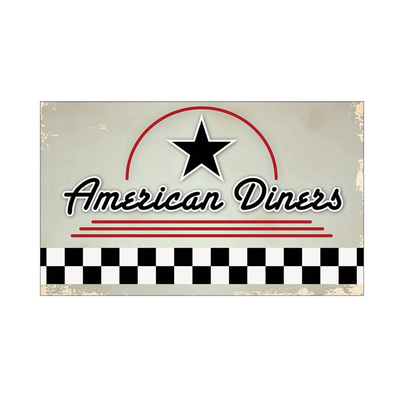 MySpotti Küchenrückwand Profix Cucina American Diners 100 x 60 cm Mehrfarbig von mySPOTTi