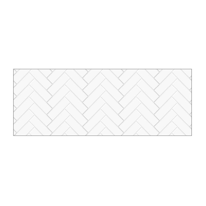 MySpotti Küchenrückwand Profix Cucina Herringbone 160 x 60 cm Weiß von mySPOTTi