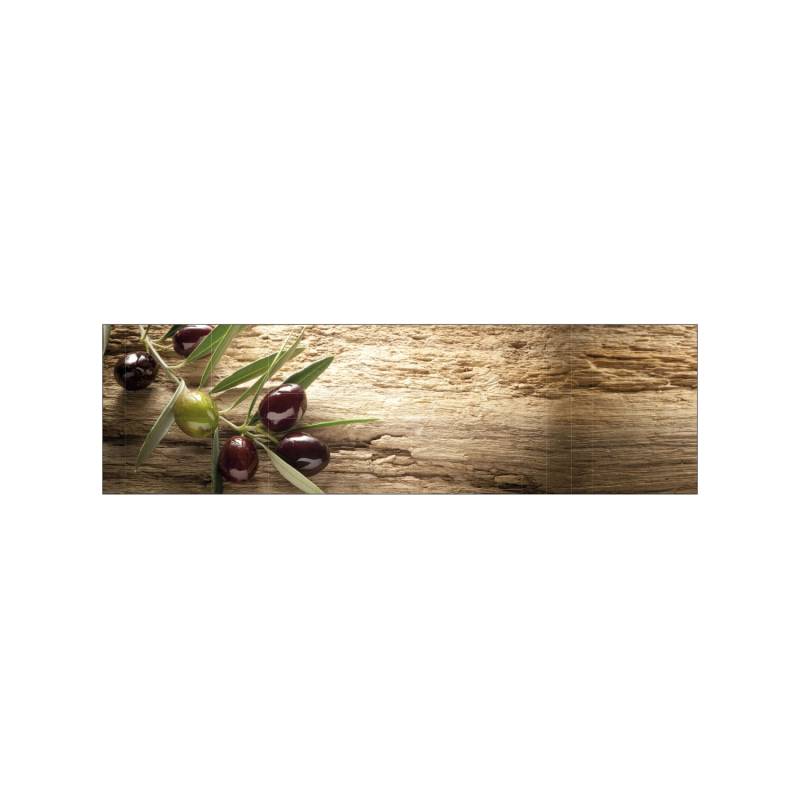 MySpotti Küchenrückwand Profix Cucina Mediterran 210 x 60 cm Braun-Grün von mySPOTTi