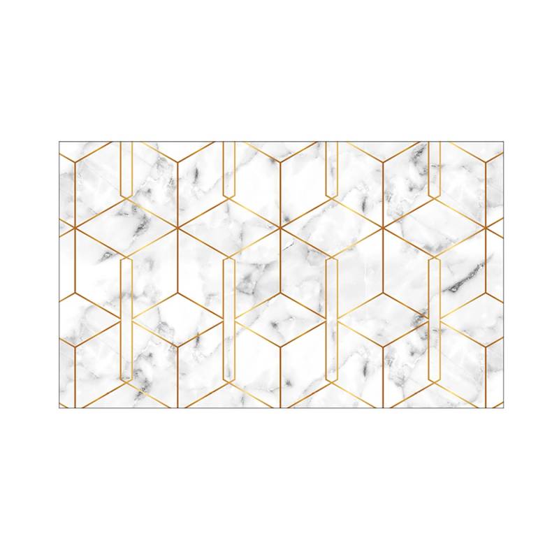 MySpotti Küchenrückwand Profix Cucina Nicole 100 x 60 cm Gold-Weiß von mySPOTTi